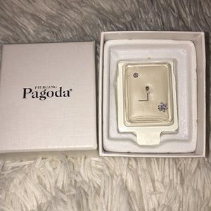 10 karat white gold 3 pack of nose rings